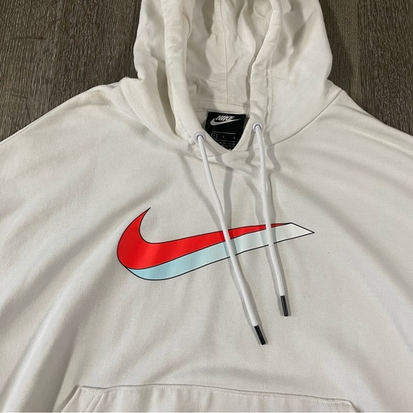 NIKE Fleece Graphic Hoodie DJ1074 100 White Mint Green Women's Size Large - Picture 6 of 9